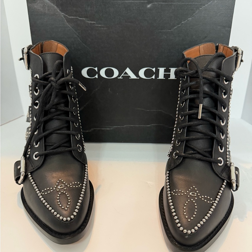 Coach Black Leather Boots